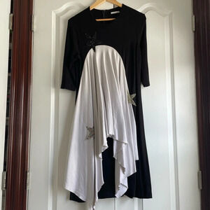 SLICE CANADA DRESS BLACK / WHITE KNEE LENGTH TEEN GIRLS SIZE XXL 18